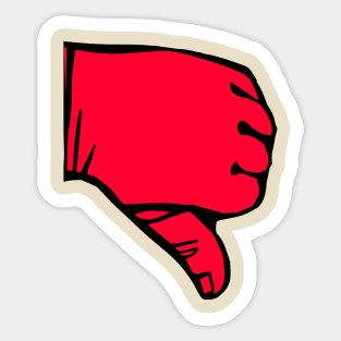 Thumbs Down illustration Sticker